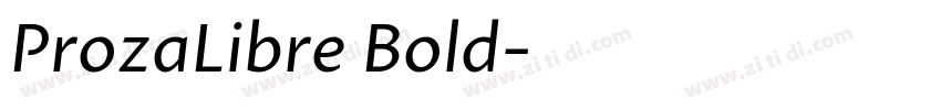 ProzaLibre Bold字体转换